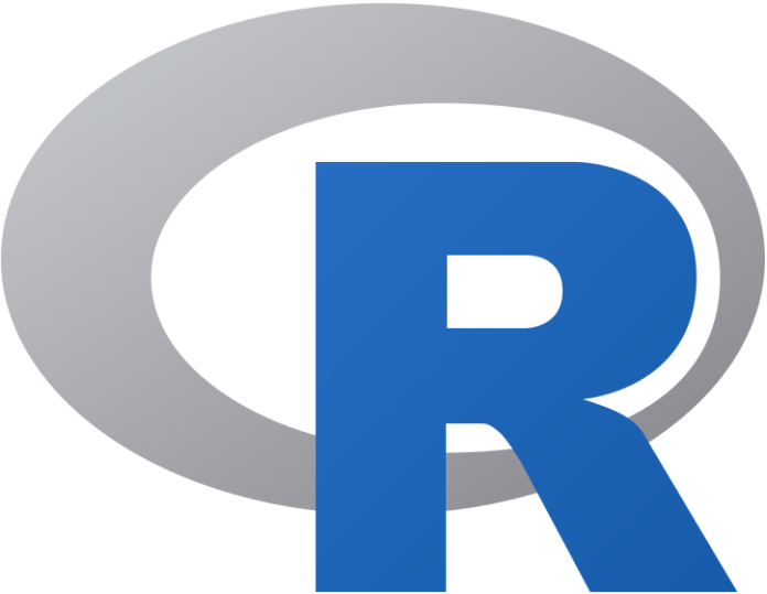 The R programming language logo.