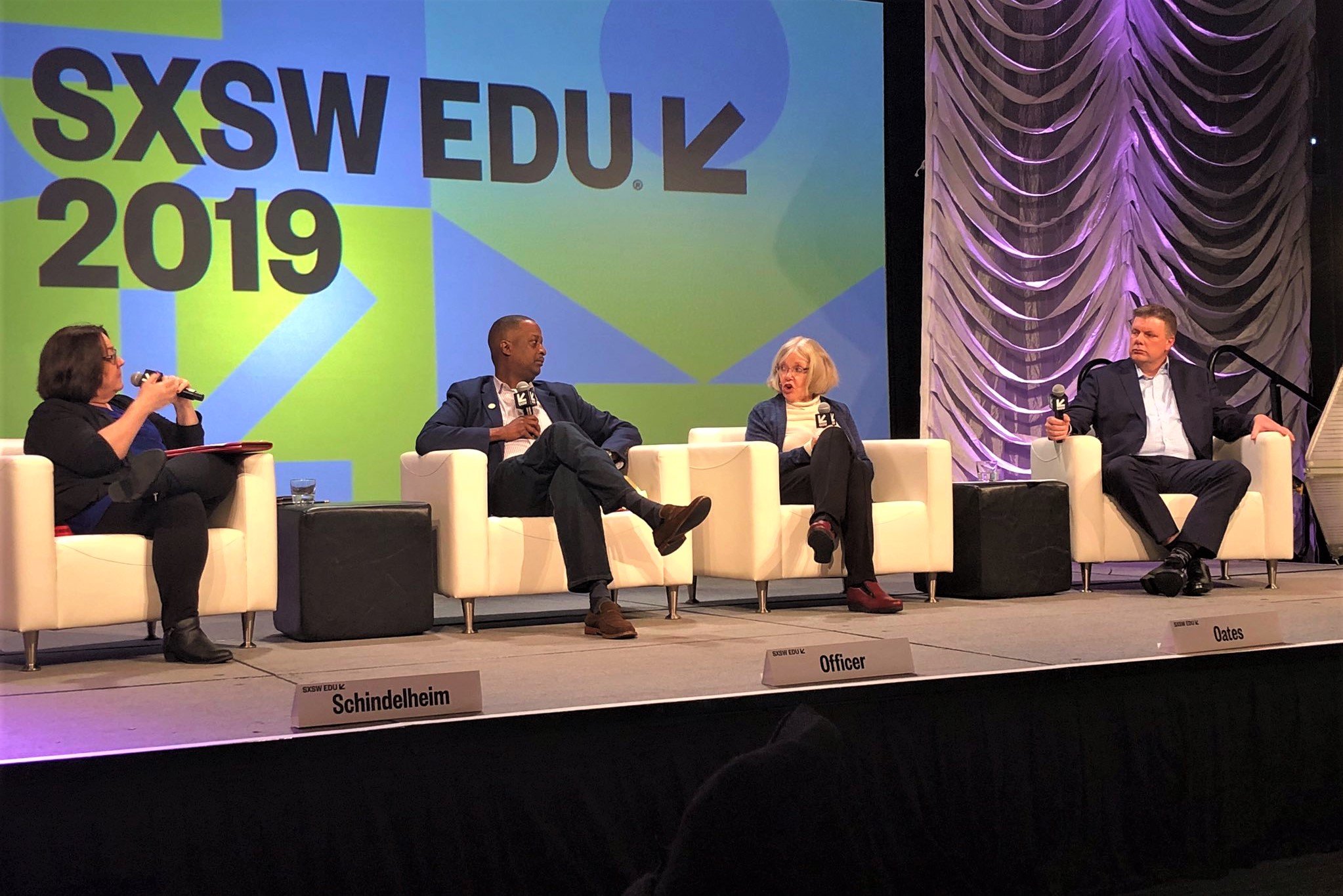 Panel on stage at SXSW EDU