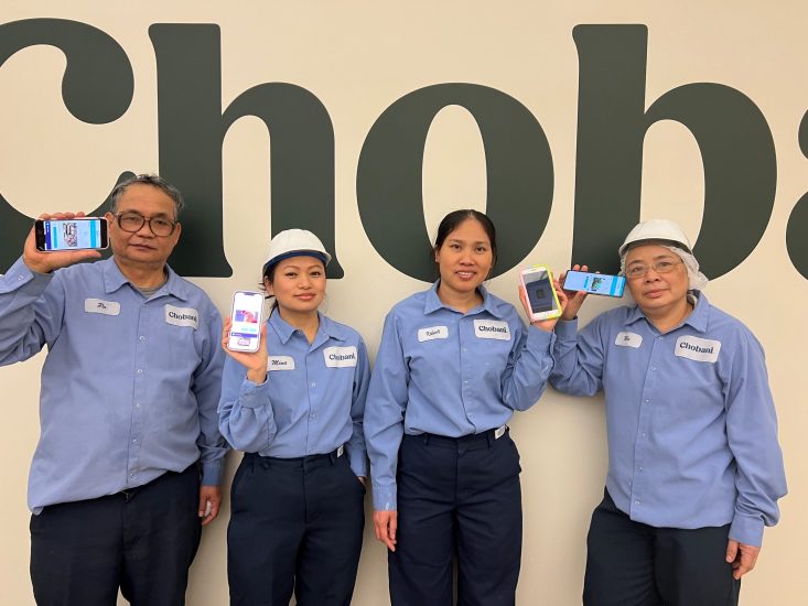 Chobani employees use the EnGen app (Photo: Chobani)